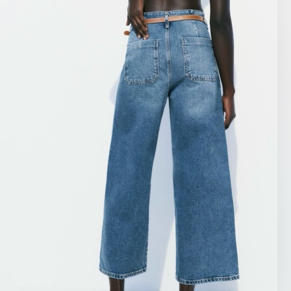 ZARA High Rise Cropped Jeans size 10 - Picture 5 of 12